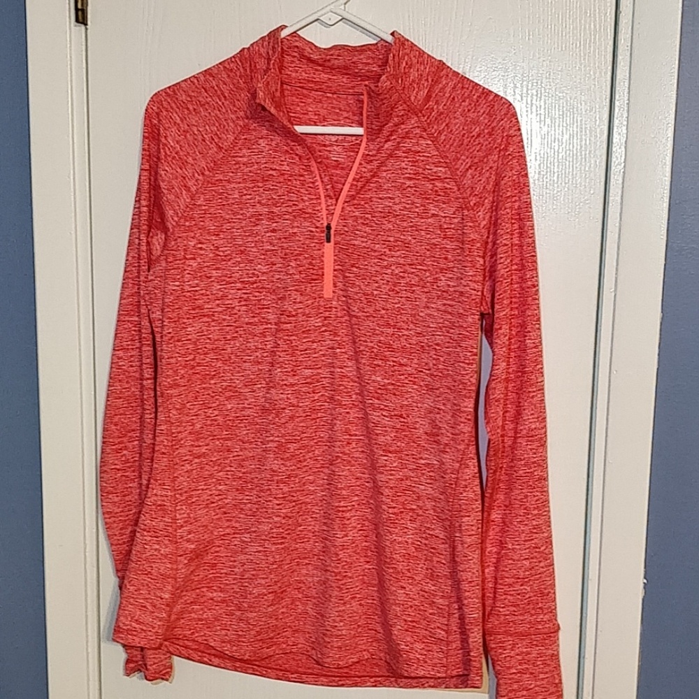 Tangerine quarter zip pullover